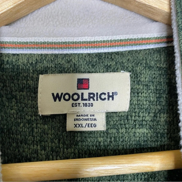 Woolrich Marled Green Quarter Zip Mock Neck Pullover Sweater Men's Size XXL - Picture 3 of 8